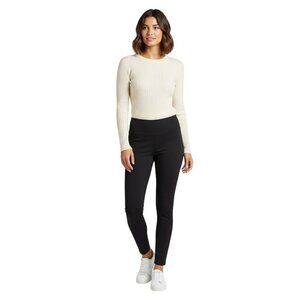 Quince NWT Ultra Stretch Ponte Skinny Pant Black Pull On Pockets Size Xlp